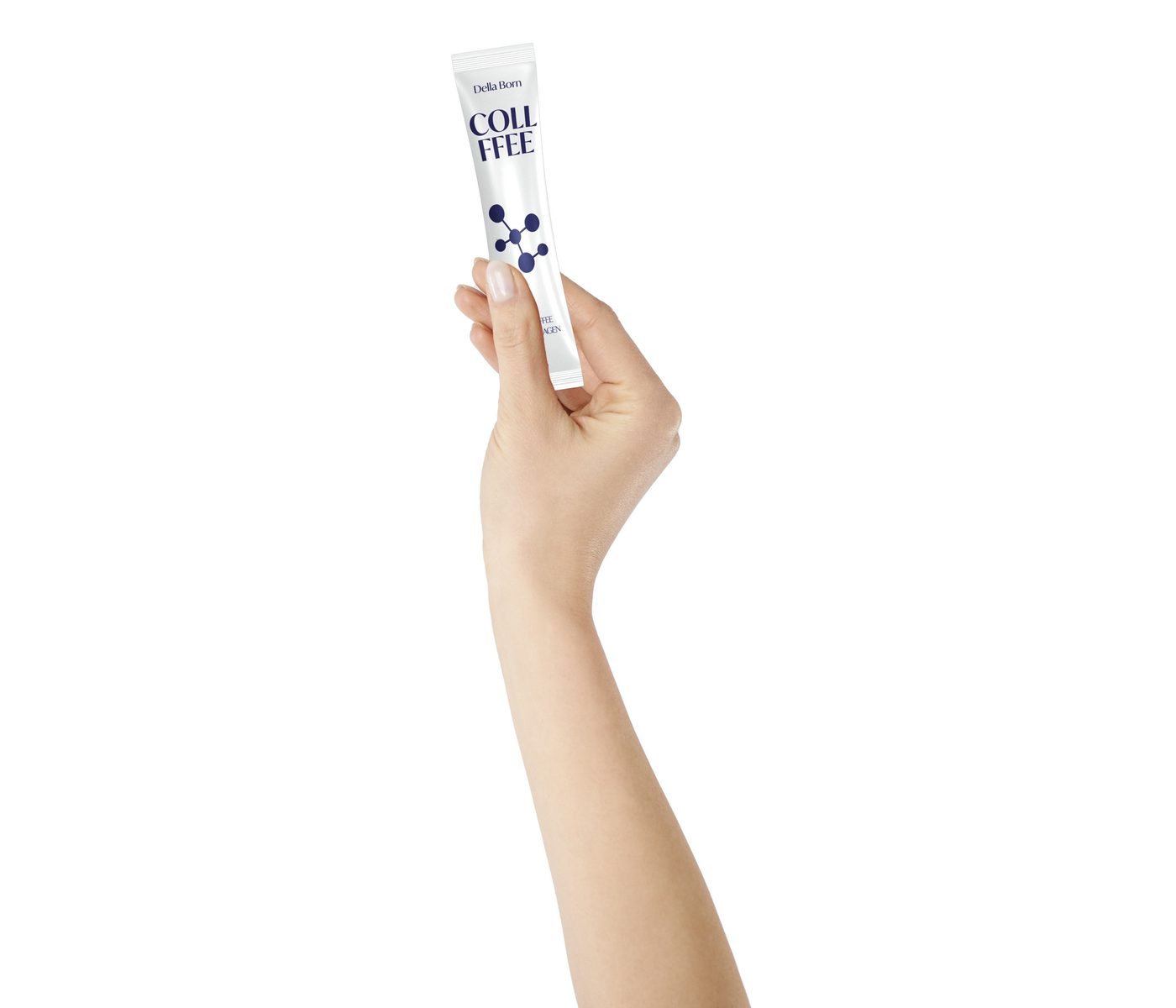 A hand holding a COLLFFEE stick