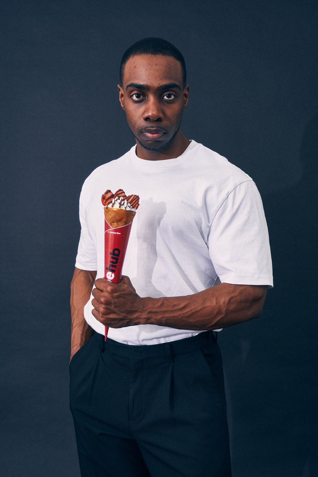 Provided campaign photograph 02: model with crepe