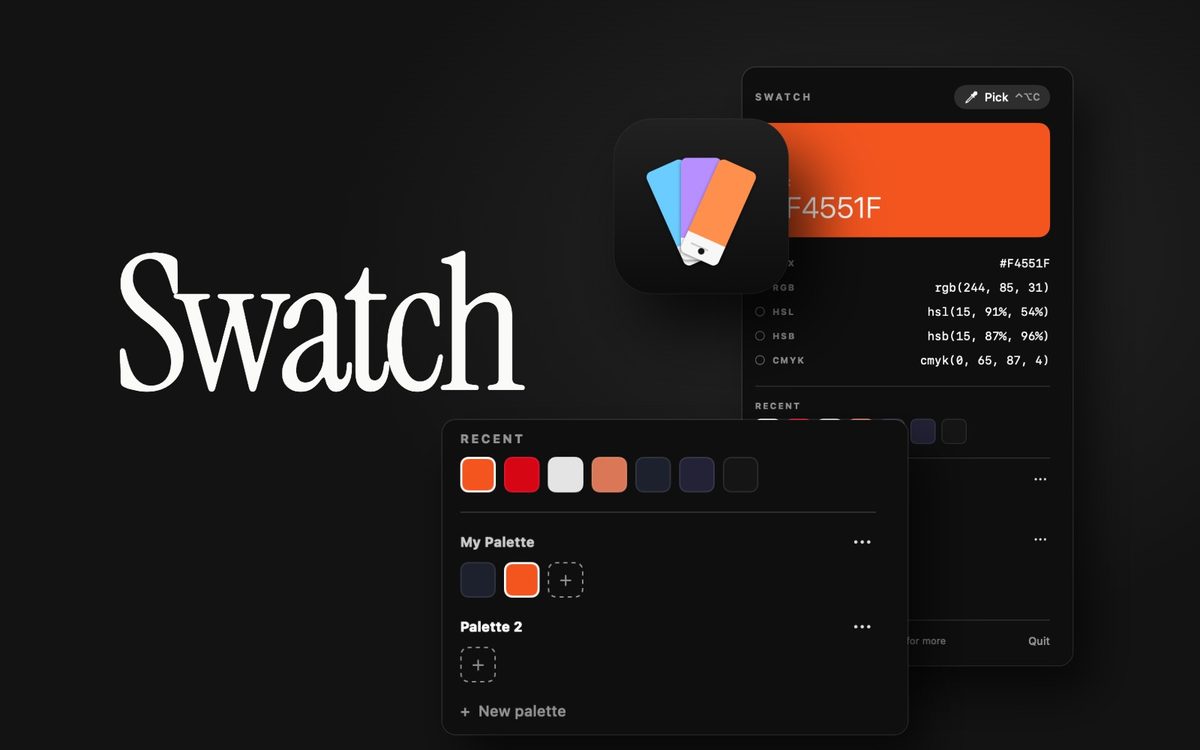 Swatch — 컬러 피커 & 터치바 팔레트